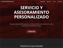 Tablet Screenshot of lamediterraneasrl.com.ar